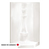 Neptune Saturne 3838 Neo-Angle Acrylic Corner Two-Piece Shower with Center Drain in White