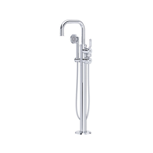 Perrin & Rowe Armstrong™ Single Hole Floor Mount Tub Filler Trim With U-Spout