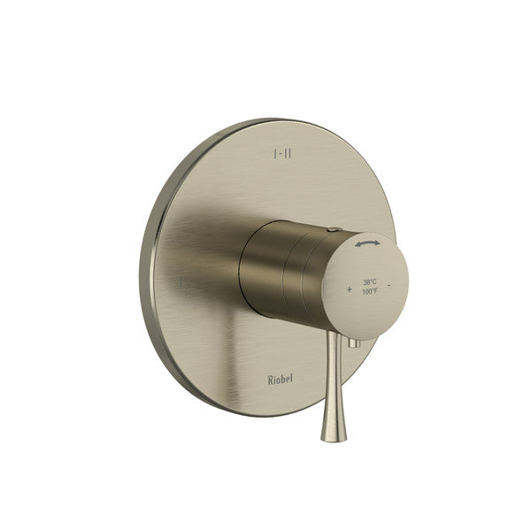 RIOBEL Edge 1/2" Thermostatic & Pressure Balance Trim With 3 Functions (Shared)