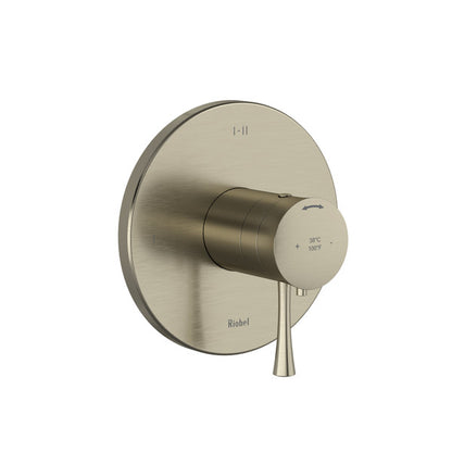 RIOBEL Edge 1/2" Thermostatic & Pressure Balance Trim With 3 Functions (Shared)