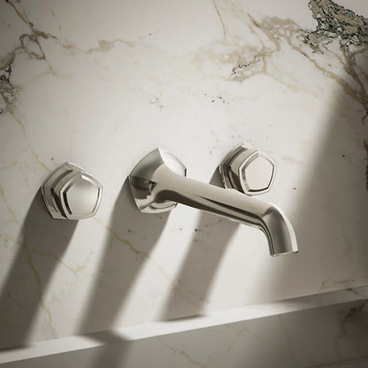 Occasion® Wall-mount bathroom sink faucet Knob handle trim, 1.2 gpm