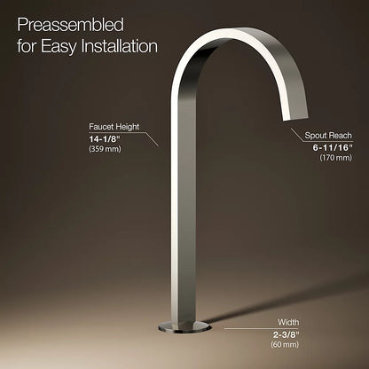 Components® Bathroom sink faucet spout with Ribbon design, 1.2 gpm