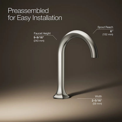 Occasion® Bathroom sink faucet spout with Cane design, 0.5 gpm