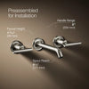 Purist® Wall-mount bathroom sink faucet trim with Lever handles, 1.2 gpm