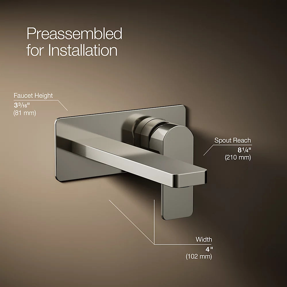 Parallel® Wall-mount single-handle bathroom sink faucet, 1.2 gpm