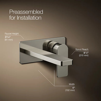 Parallel® Wall-mount single-handle bathroom sink faucet, 1.2 gpm