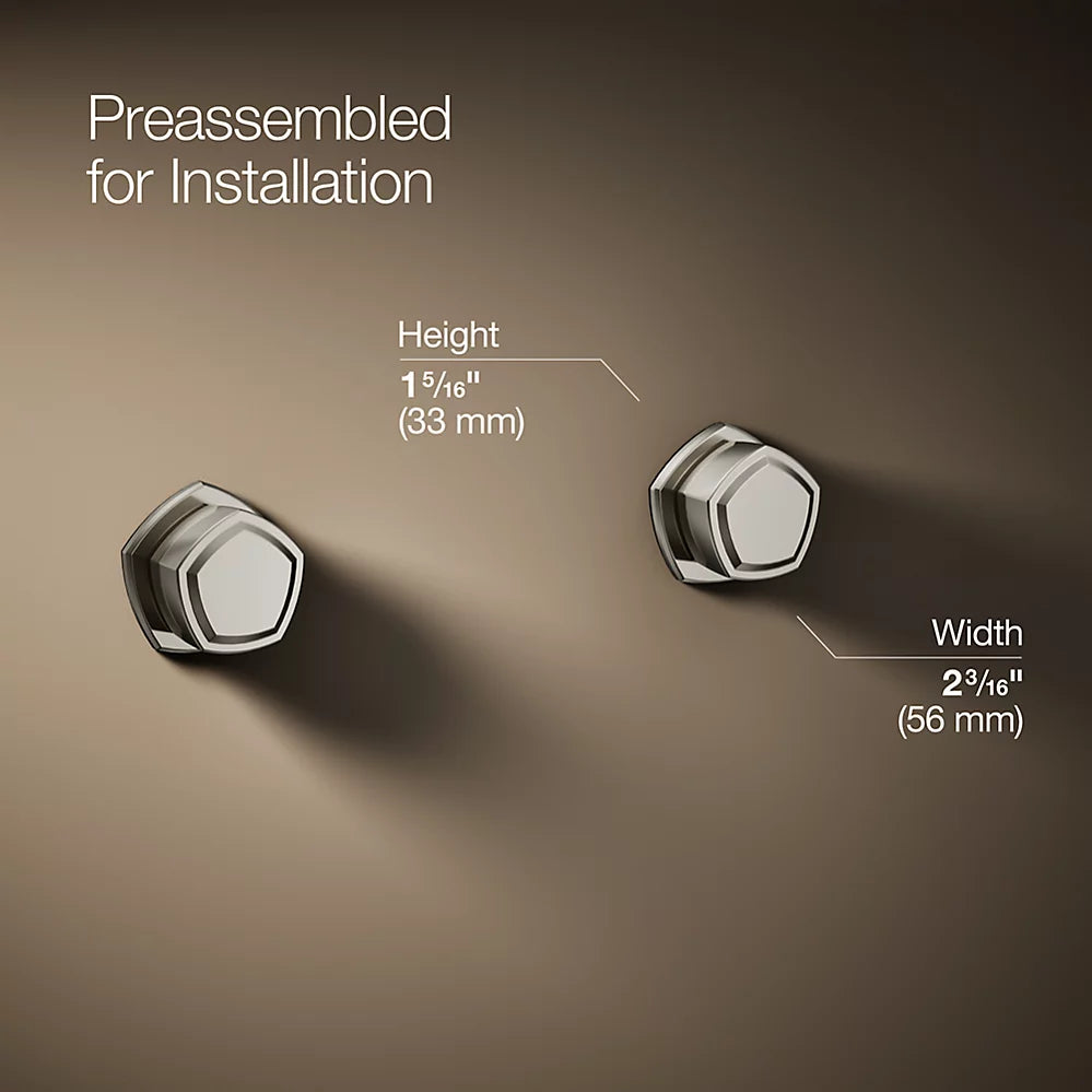 Occasion® Wall-mount bathroom sink faucet Knob handle trim, 1.2 gpm