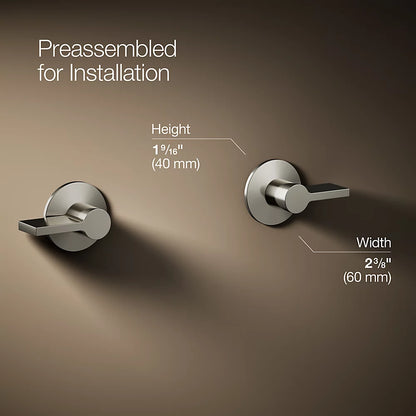 Components® Wall-mount bathroom sink faucet Lever handle trim
