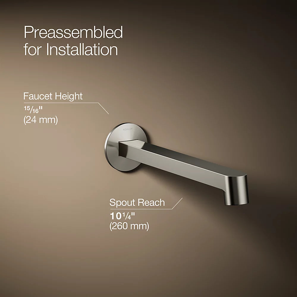 Components® Wall-mount bathroom sink faucet spout with Row design, 1.2 gpm
