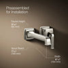 Riff® Wall-mount single-handle bathroom sink faucet, 1.2 gpm