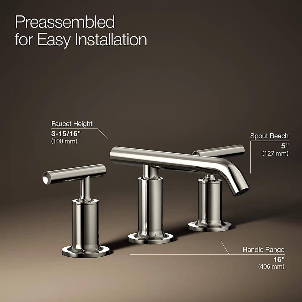 Purist® Widespread bathroom sink faucet with Lever handles, 1.2 gpm