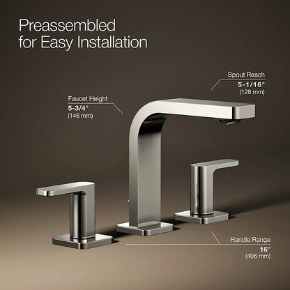 Parallel® Widespread bathroom sink faucet, 1.0 gpm