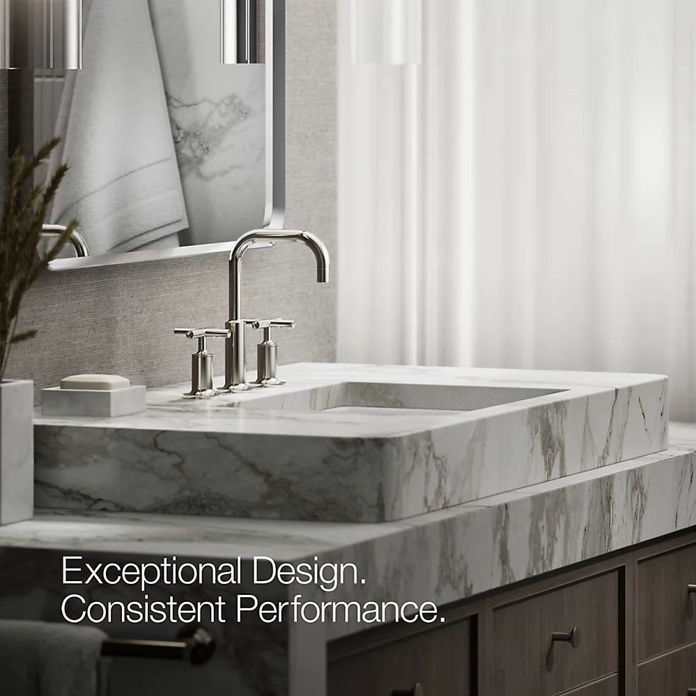 Purist® Widespread bathroom sink faucet with Cross handles, 1.2 gpm