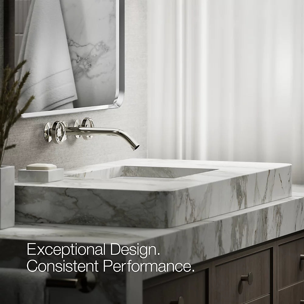 Components® Wall-mount bathroom sink faucet Industrial handle trim