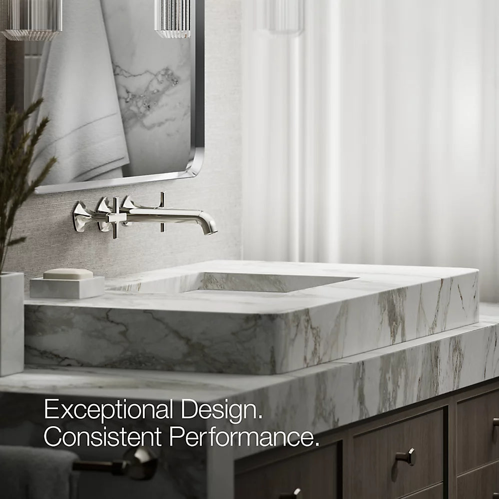 Occasion® Wall-mount bathroom sink faucet Cross handle trim, 1.2 gpm