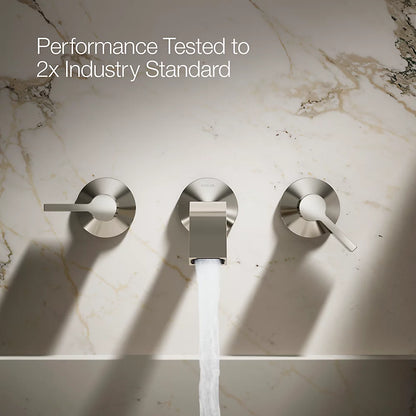 Components® Wall-mount bathroom sink faucet spout with Ribbon design, 1.2 gpm