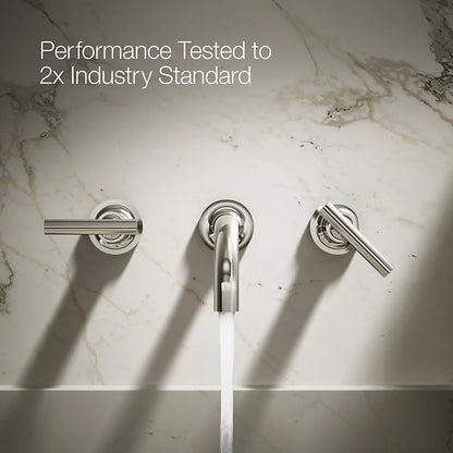 Purist® Wall-mount bathroom sink faucet trim with Lever handles, 1.2 gpm