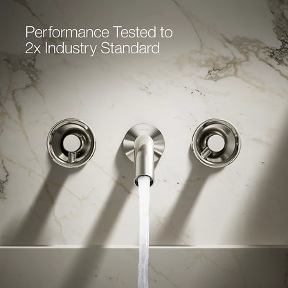 Components® Wall-mount bathroom sink faucet Industrial handle trim