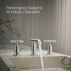 Purist® Widespread bathroom sink faucet with Cross handles, 1.2 gpm
