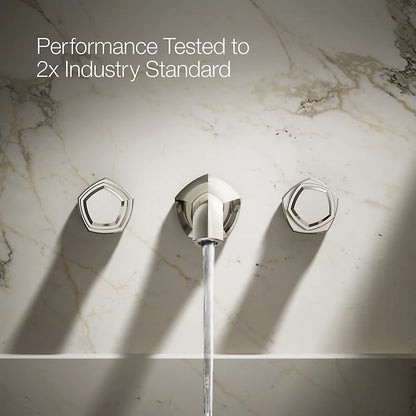 Occasion® Wall-mount bathroom sink faucet Knob handle trim, 1.2 gpm