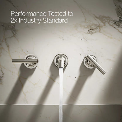 Purist® Wall-mount bathroom sink faucet trim with Lever handles, 1.2 gpm