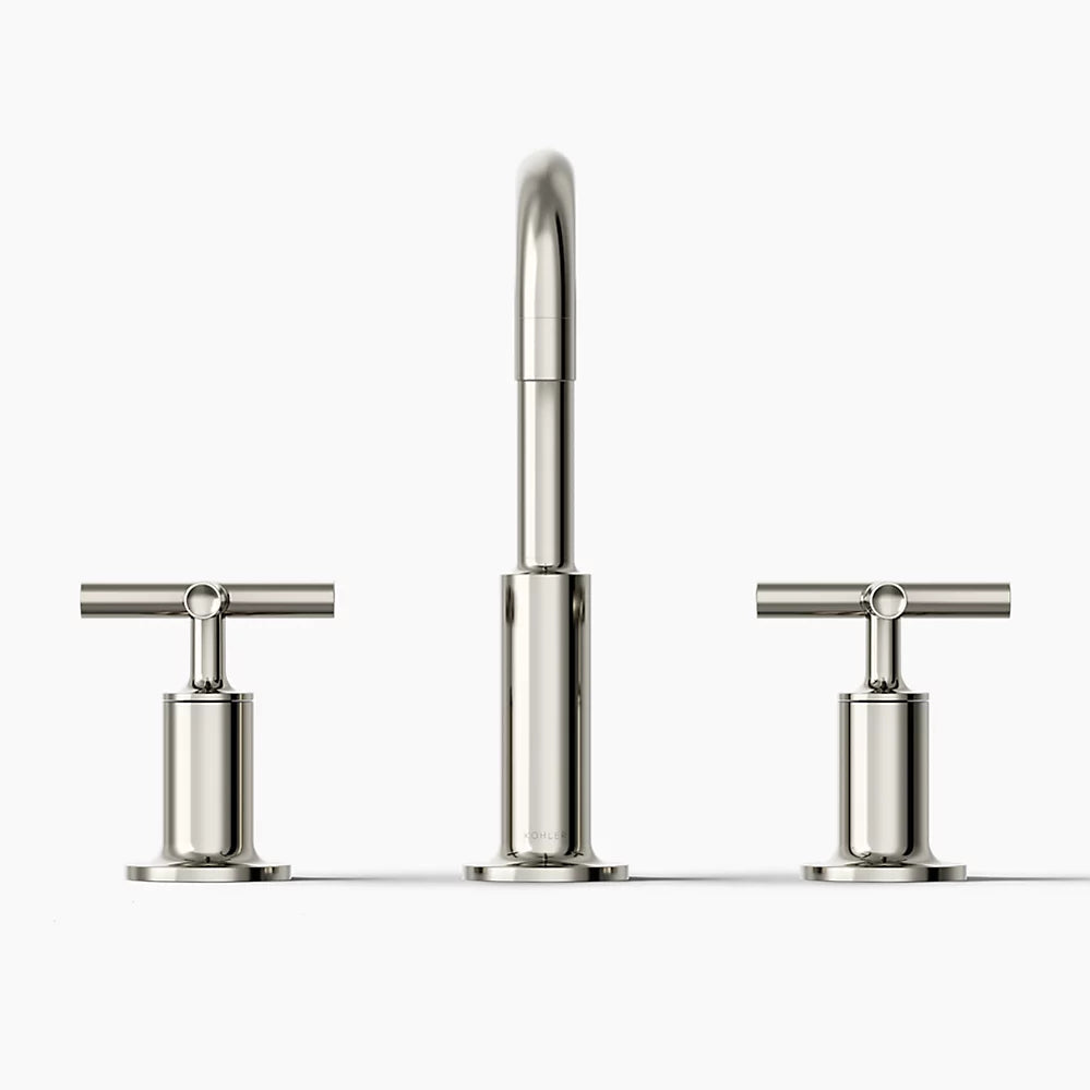 Purist® Widespread bathroom sink faucet with Cross handles, 1.2 gpm