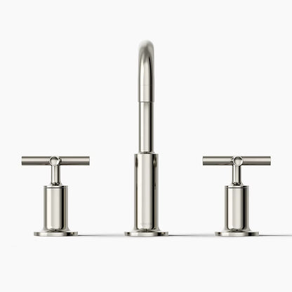 Purist® Widespread bathroom sink faucet with Cross handles, 1.2 gpm