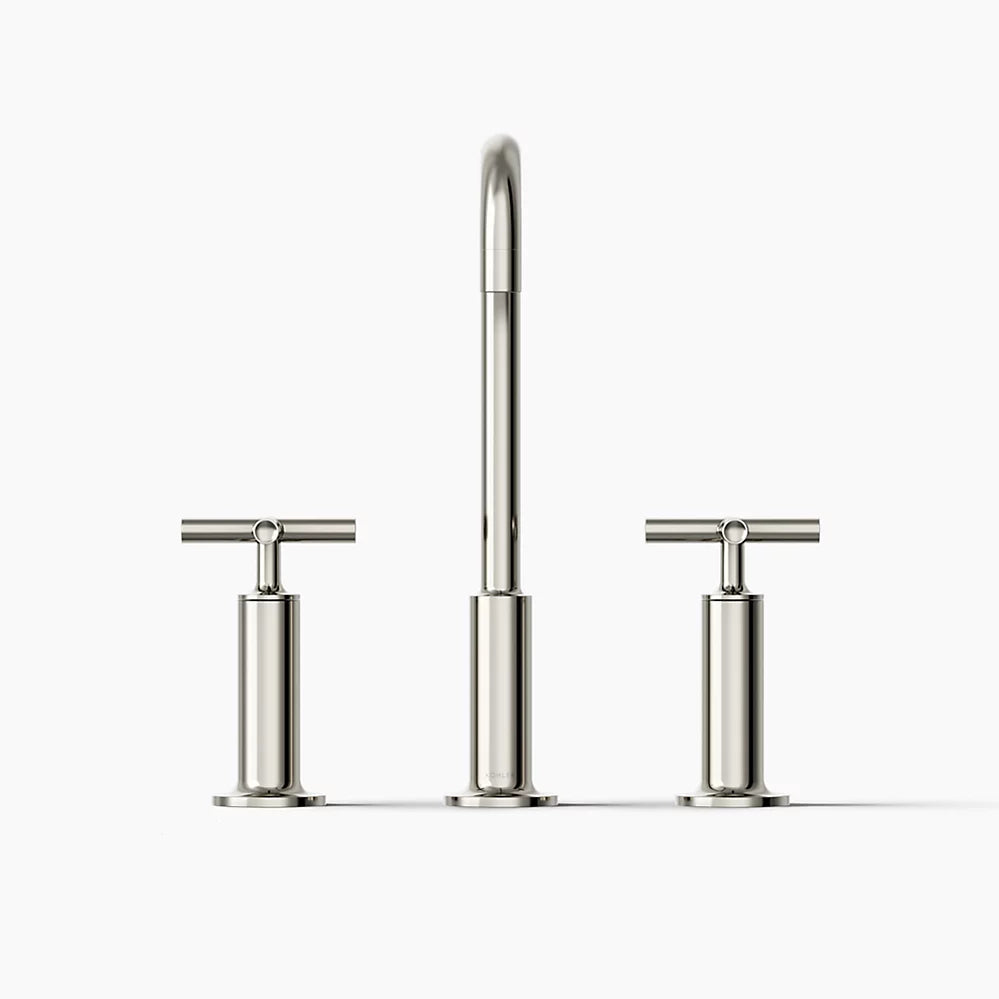 Purist® Widespread bathroom sink faucet with Cross handles, 1.2 gpm