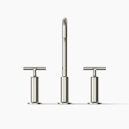 Purist® Widespread bathroom sink faucet with Cross handles, 1.2 gpm