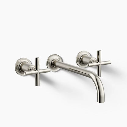 Purist® Wall-mount bathroom sink faucet trim with Cross handles, 1.2 gpm