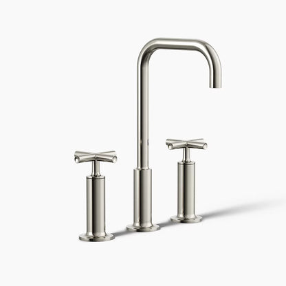 Purist® Widespread bathroom sink faucet with Cross handles, 1.2 gpm