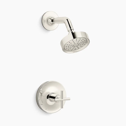 Purist® Rite-Temp® shower trim kit with cross handle, 1.75 gpm