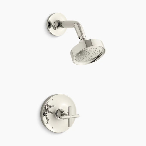 Purist® Rite-Temp® shower trim kit with cross handle, 2.5 gpm