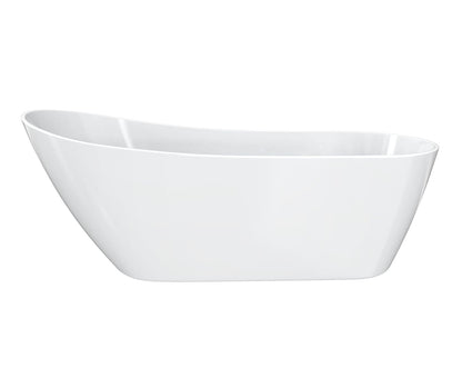 Sinfoni 67 x 29 Acrylic Freestanding End Drain Bathtub in White with White Skirt