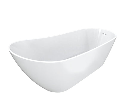 Sinfoni 67 x 29 Acrylic Freestanding End Drain Bathtub in White with White Skirt
