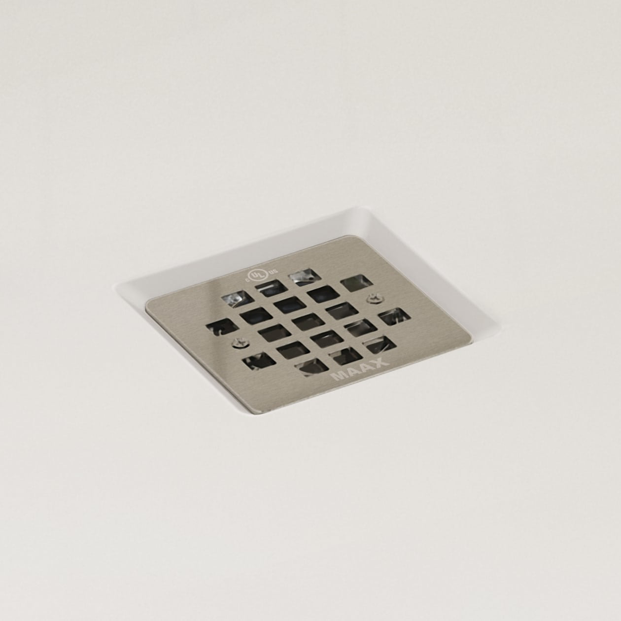 B3X 4836 Acrylic Corner Right Shower Base with Center Drain in White