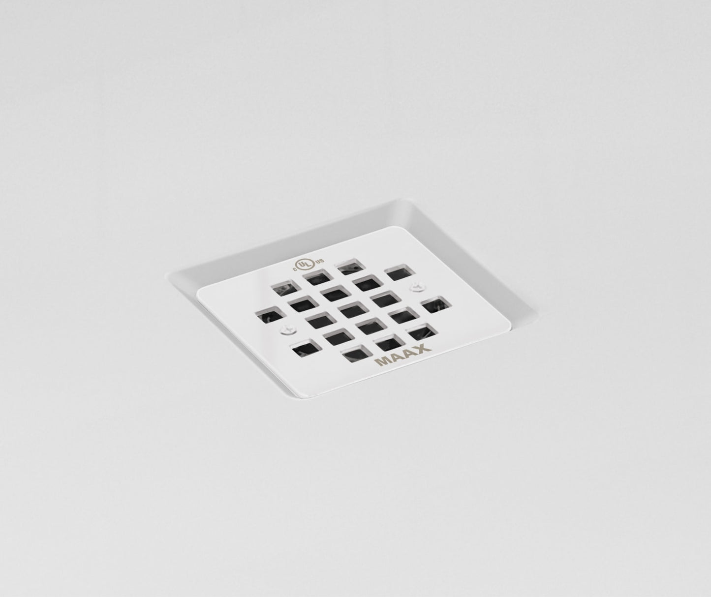 B3Square 4836 Acrylic Alcove Shower Base in White with Center Drain