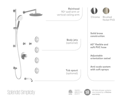 Kalia CITÉ TCD1 Shower systems (valves not included) – BF1717-110