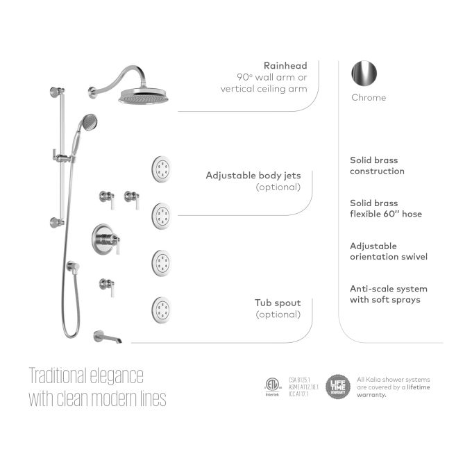 Kalia RUSTIK T375 Shower systems (valves not included)