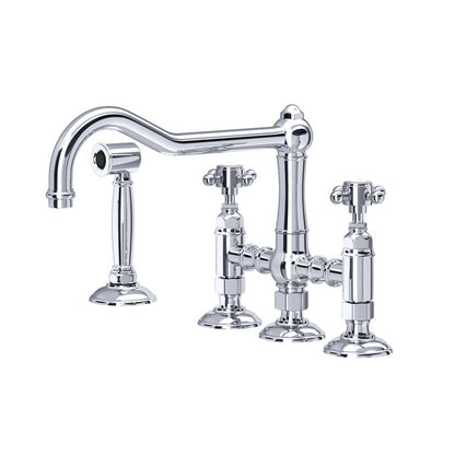 ROHL Acqui Bridge Kitchen Faucet With Side Spray