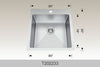 Bosco T202233 32" Stainless Steel Drop-In Kitchen Sink
