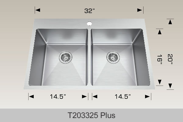 Bosco T203325 Plus 32" Stainless Steel Kitchen Sink