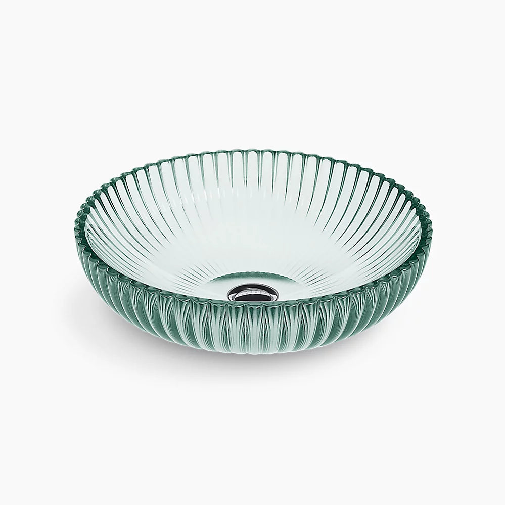 Salute® 15" round vessel bathroom sink, no overflow