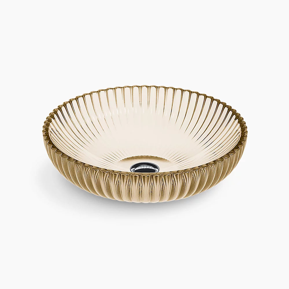 Salute® 15" round vessel bathroom sink, no overflow
