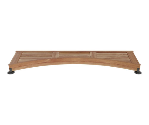 Curved Teak Shower Seat 60 in. in Teak