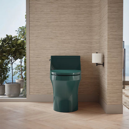 San Souci® One-piece compact elongated toilet with concealed trapway, 1.28 gpf