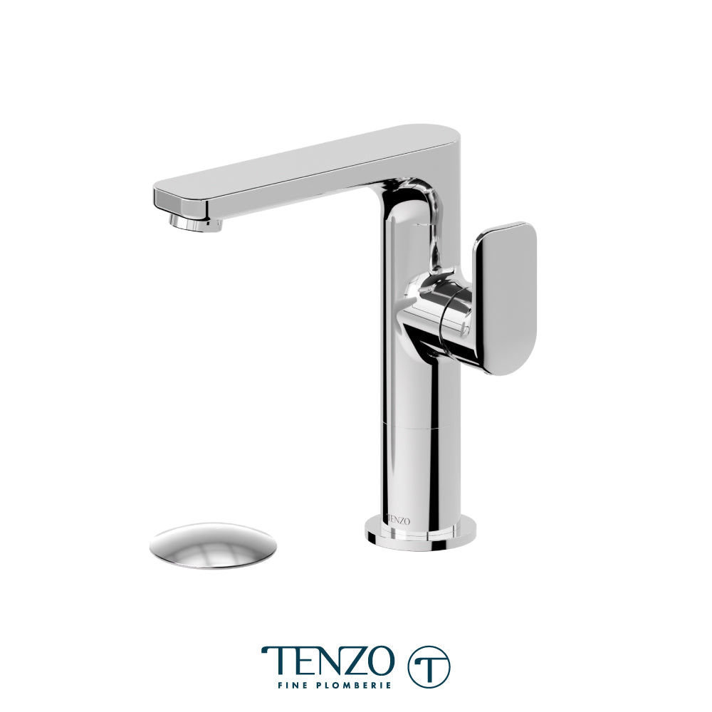 Tenzo Tall single hole lavatory faucet with Non-Overflow Drain, Delano (*Available: Early December 2026) – DE10M-W-XX