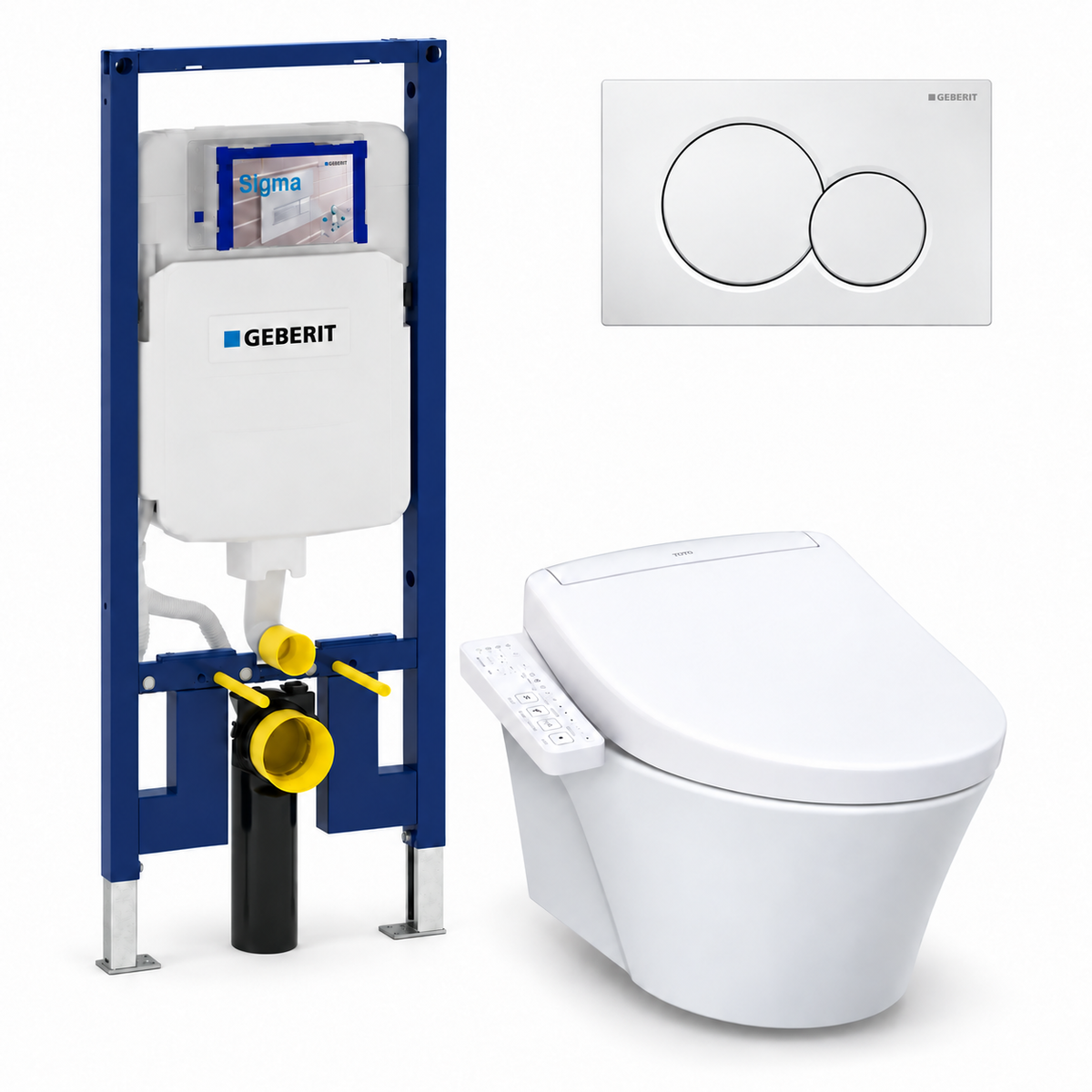 TOTO AP WASHLET and Geberit wall-hung toilet complete kit TG-AP-S2-24-115770115