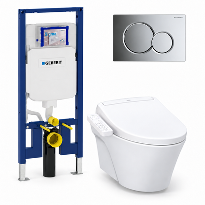 TOTO AP WASHLET and Geberit wall-hung toilet complete kit TG-AP-S2-24-115770215