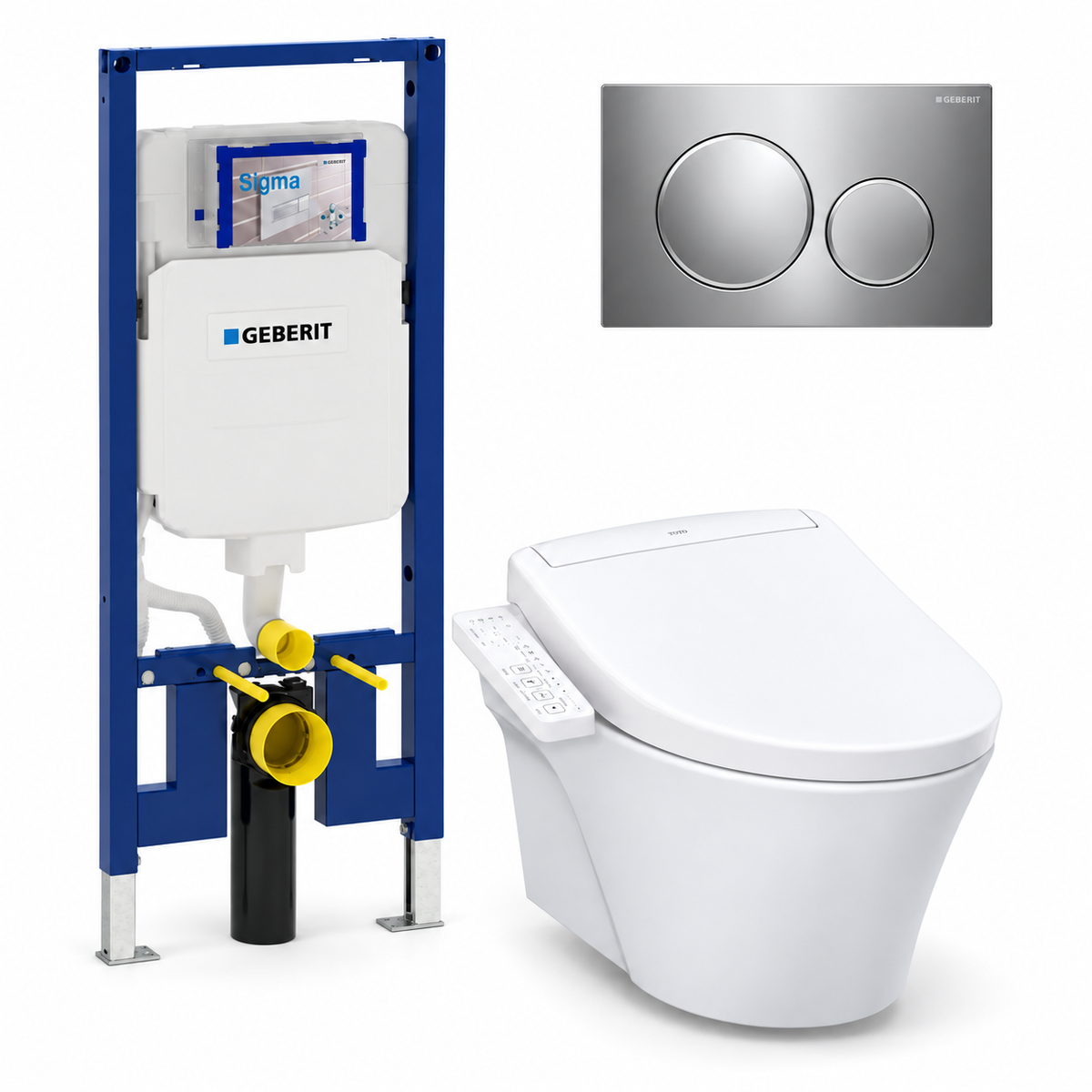 TOTO AP WASHLET and Geberit wall-hung toilet complete kit TG-AP-S2-24-115882KH1